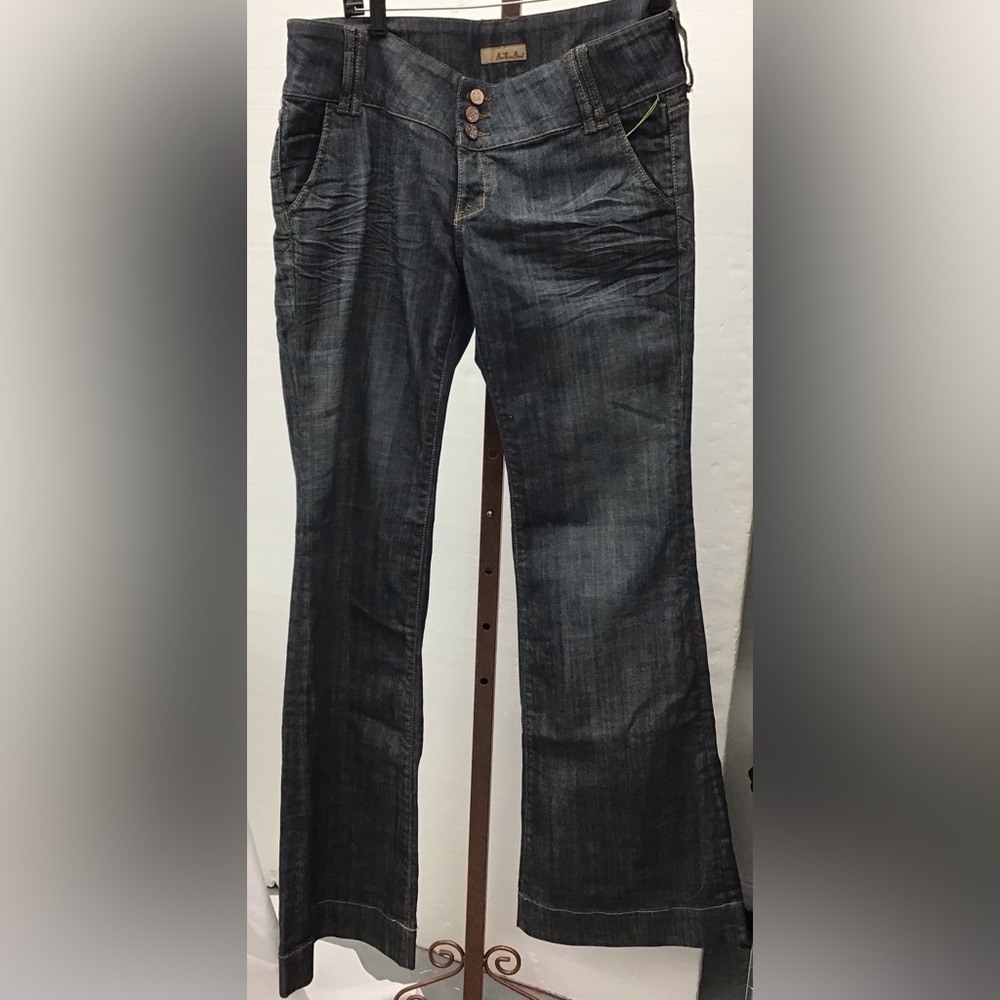 rag & bone Dark Gray Flare Jeans
